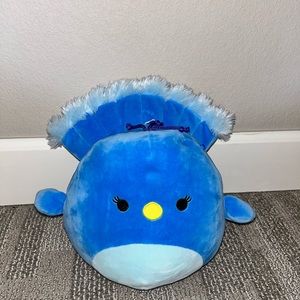 Squishmallows Priscilla the Peacock Blue Stuffed Animal 12”